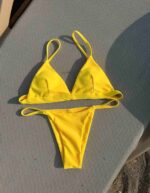 Klasik kupaći kostim - zuti - Slika 3